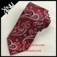 Günstige 100% Seide Jacquard Woven Red Paisley Hochzeit Mens Großhandel Krawatten